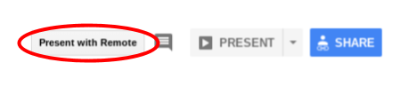 image showing the "Present with Remote" icon 